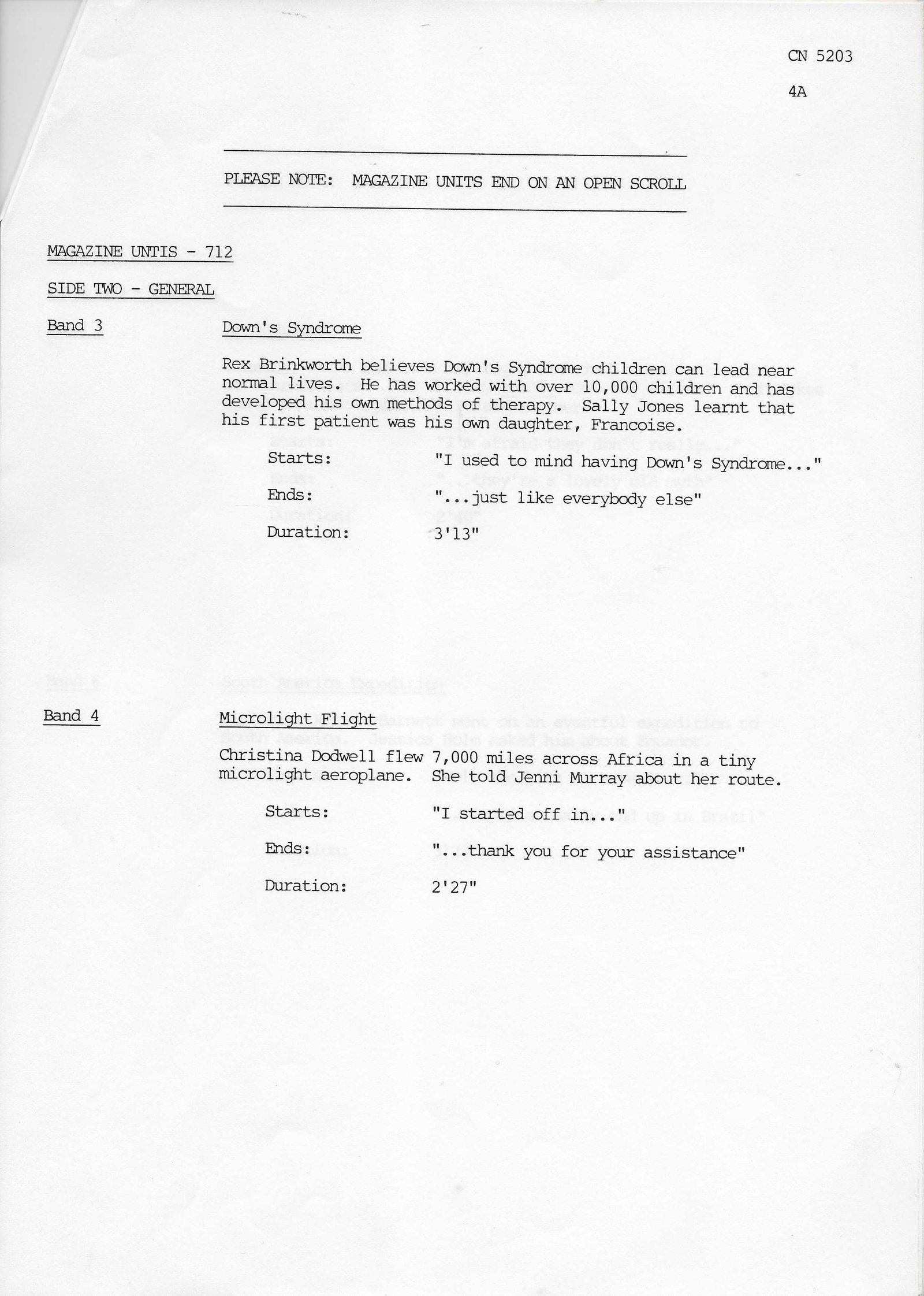 Inserts from CN 5203